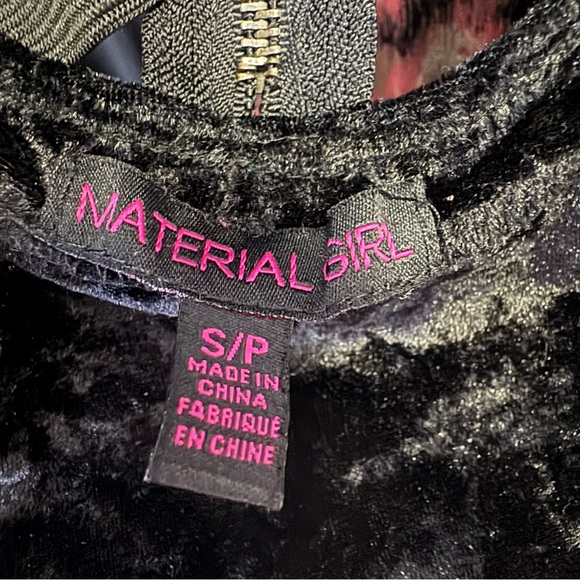 Material girl dress corset backing sexy cut out stretchy velvet velour shiny y2k - Picture 11 of 12